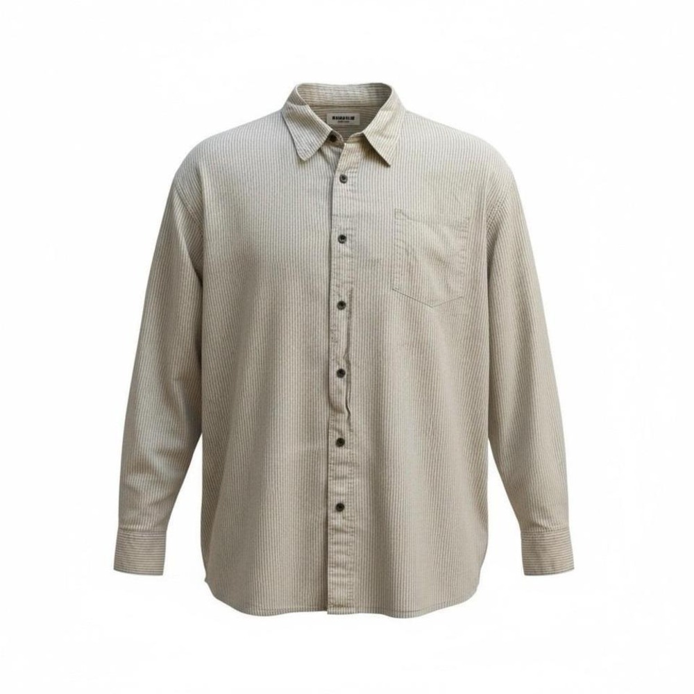 Wrangler Jeans Co. Shirt Men's Size 3XL Brown Striped Western